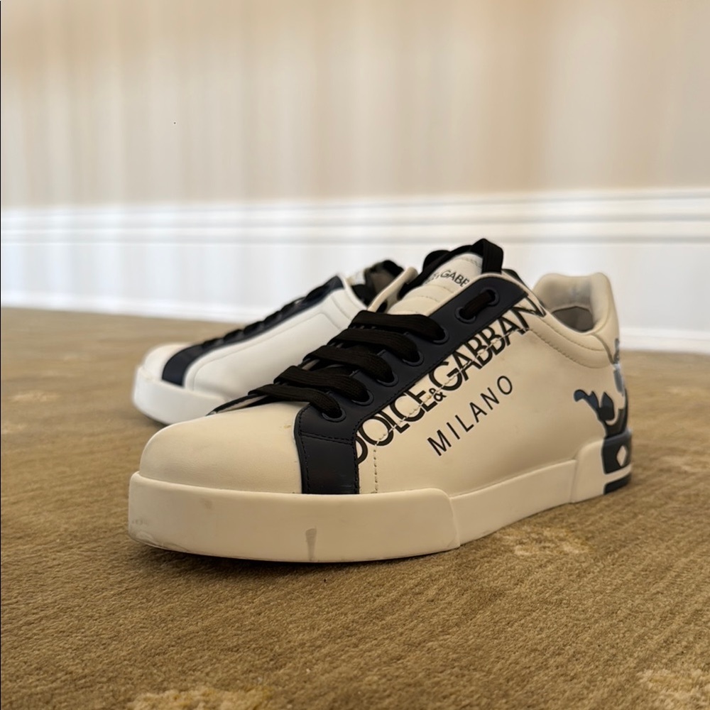 Dolce & Gabbana Cream and Black Chunky Sole Sneakers (Great condition)